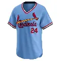 Men's No.24 Whitey Herzog St. Louis Cardinals Light Blue Limited Cooperstown Collection Jersey