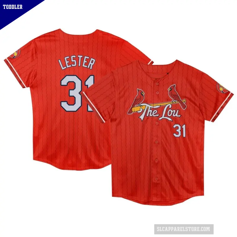 Toddler No.31 Jon Lester St. Louis Cardinals Red Limited Preschool 2024 City Connect Jersey