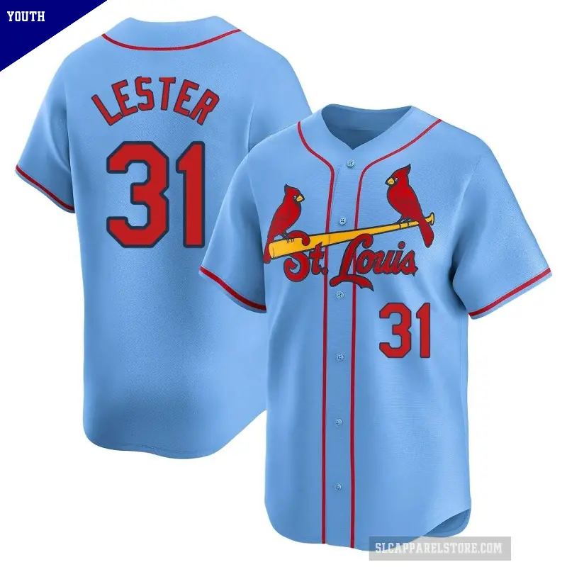 Youth No.31 Jon Lester St. Louis Cardinals Light Blue Limited Alternate Jersey